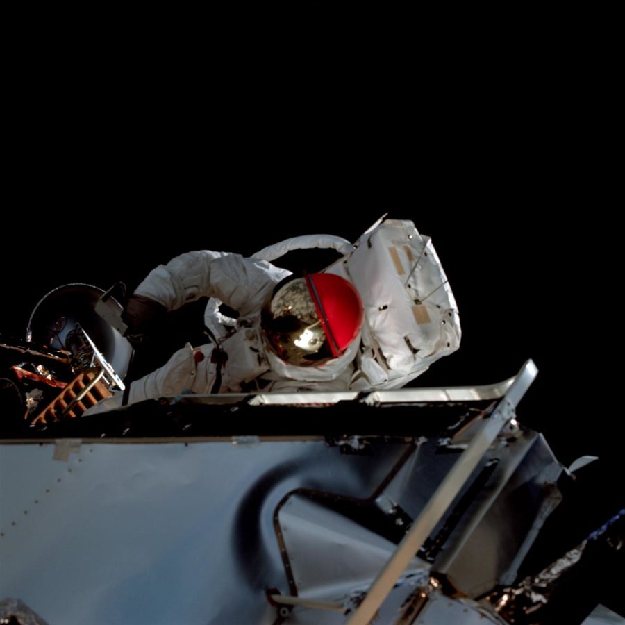 Foto Nasa Apollo 9 Modul Raumschiff LM-3 Spider Ausgang Astronaut