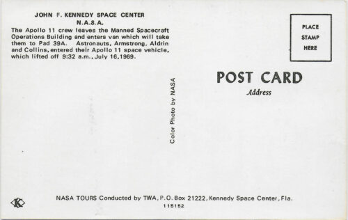 Apollo 11 Buzz Aldrin Signed Color Walkout Postcard - Image 2