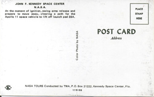 Apollo 11 Buzz Aldrin Signed Color Launch Postcard - Image 2