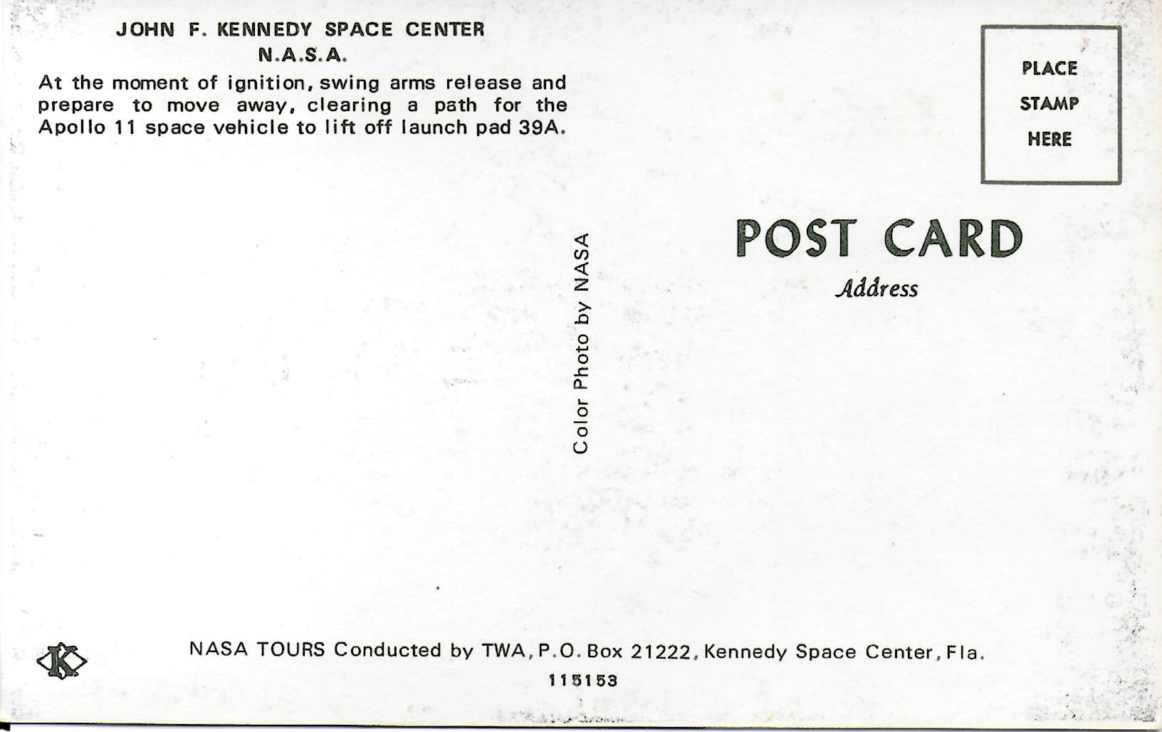 Apollo 11 Buzz Aldrin Signed Color Launch Postcard - Image 2
