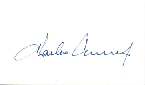 Apollo 12 Moonwalker Charles Conrad Signed Index Card