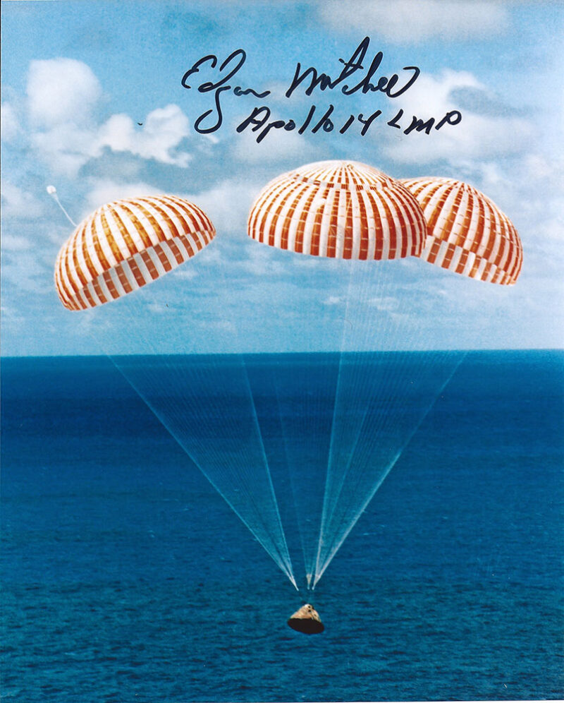Apollo 14 Moonwalker Edgar Mitchell Signed Splashdown Photo - Apollospace