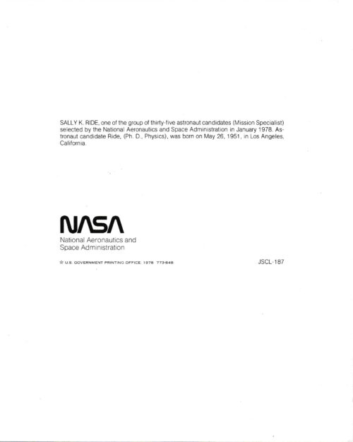 STS Sally Ride Signed NASA Astronaut Candidate Blue Flight Suit Lithograph - Image 2