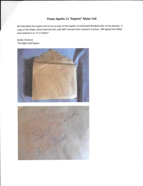 Apollo 11 Buzz Aldrin Signed Flown Kapton Foil Cover SE1 #5/11 - Image 9