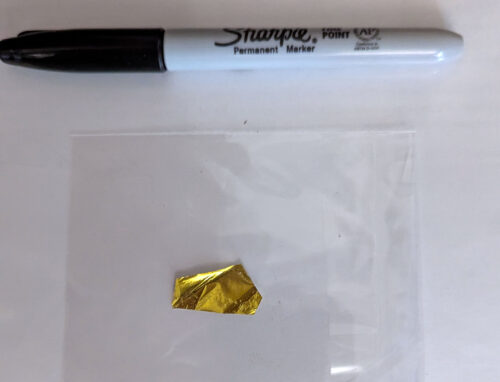 Apollo 11 Flown Kapton Foil Large Piece 1 x .5 Inches RS1-B