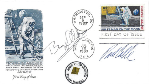 Apollo 11 Buzz Aldrin Signed Flown Kapton Foil Cover SE1 #2/11
