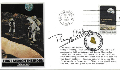 Apollo 11 Buzz Aldrin Signed Flown Kapton Foil Cover SE1 #4/11