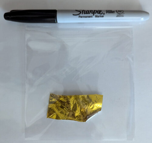 Apollo 13 Flown Kapton Foil Large Piece 2 x 1 Inches #GA2-F