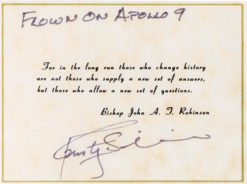 Apollo 9 Flown Famous Quote by Bishop John Robinson