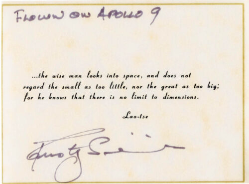 Apollo 9 Flown Famous Quote by Lao-Tse