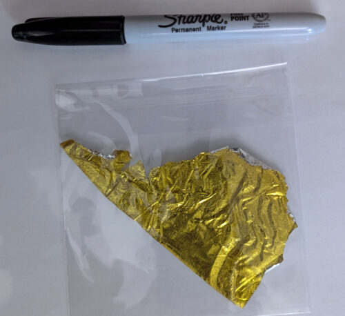 Apollo 13 Flown Kapton Foil Large Piece 4.25 x 2.25 Inches #GA3-B