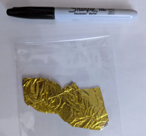 Apollo 13 Flown Kapton Foil Large Piece 3.25 x 1.75 Inches #GA4-A