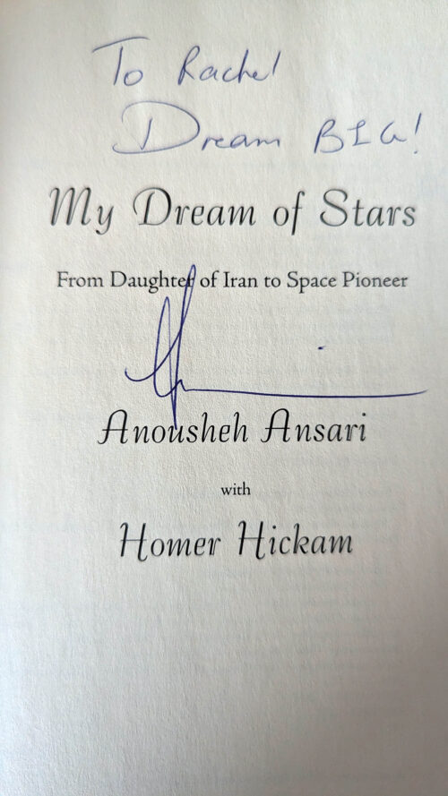 Space Tourist and XPRIZE CEO Anousheh Ansari Signed Book My Dream of Stars
