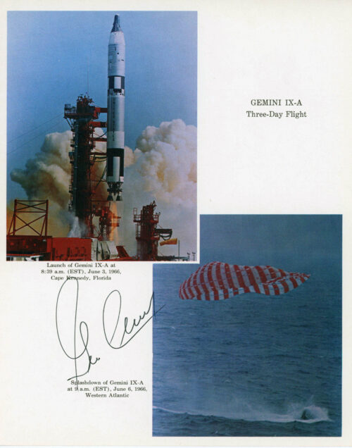 Gemini 9 Gene Cernan Signed NASA Lithograph