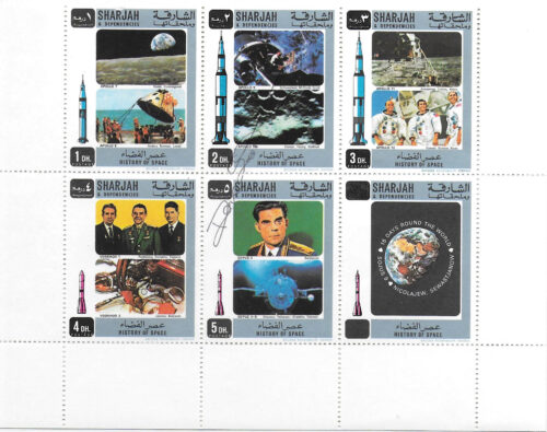 Gemini 8, Apollo 9 & Apollo 15 Astronaut Dave Scott Signed Sieger Stamp Block