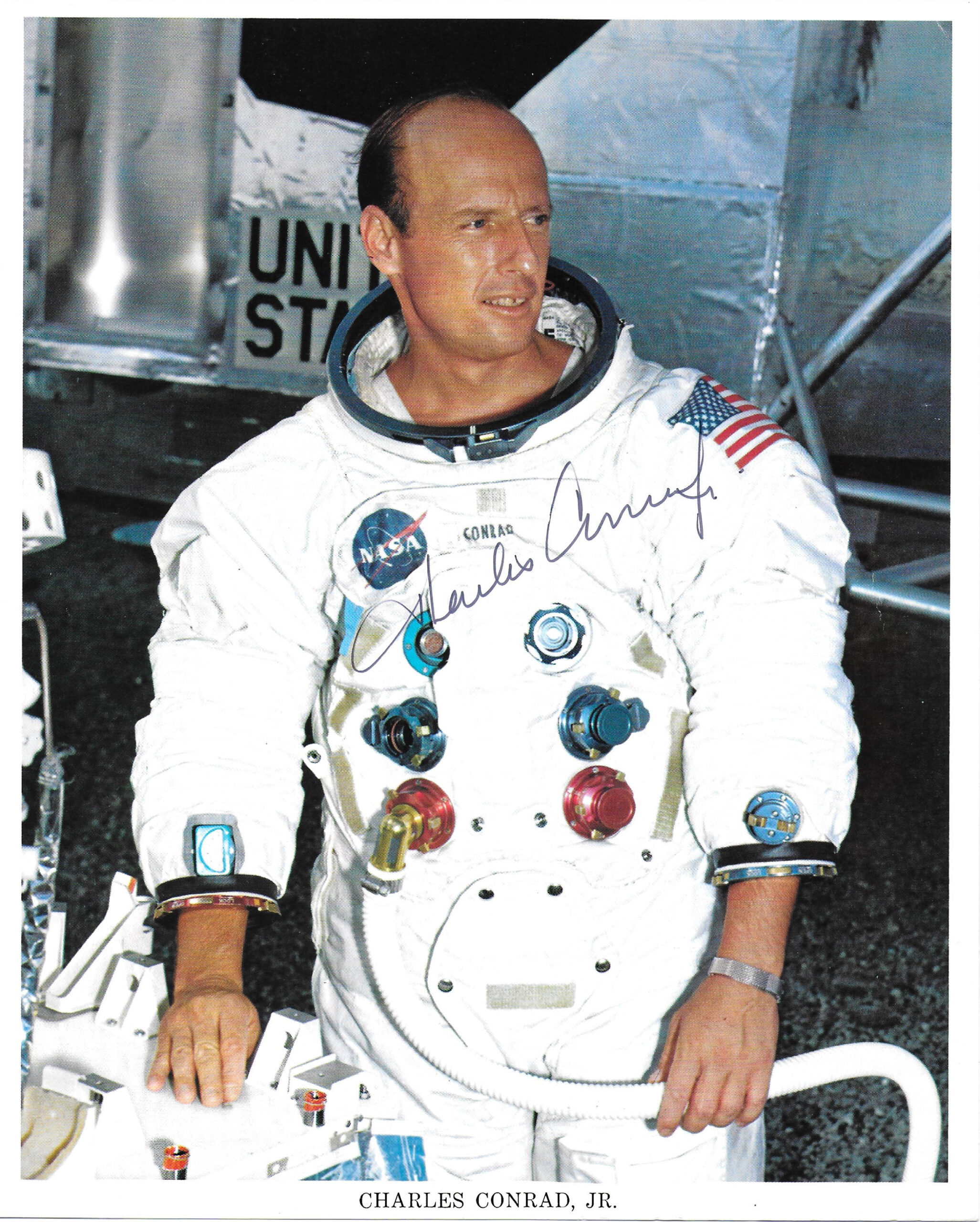 Apollo 12 Moonwalker Charles Conrad Signed NASA WSS Lithograph