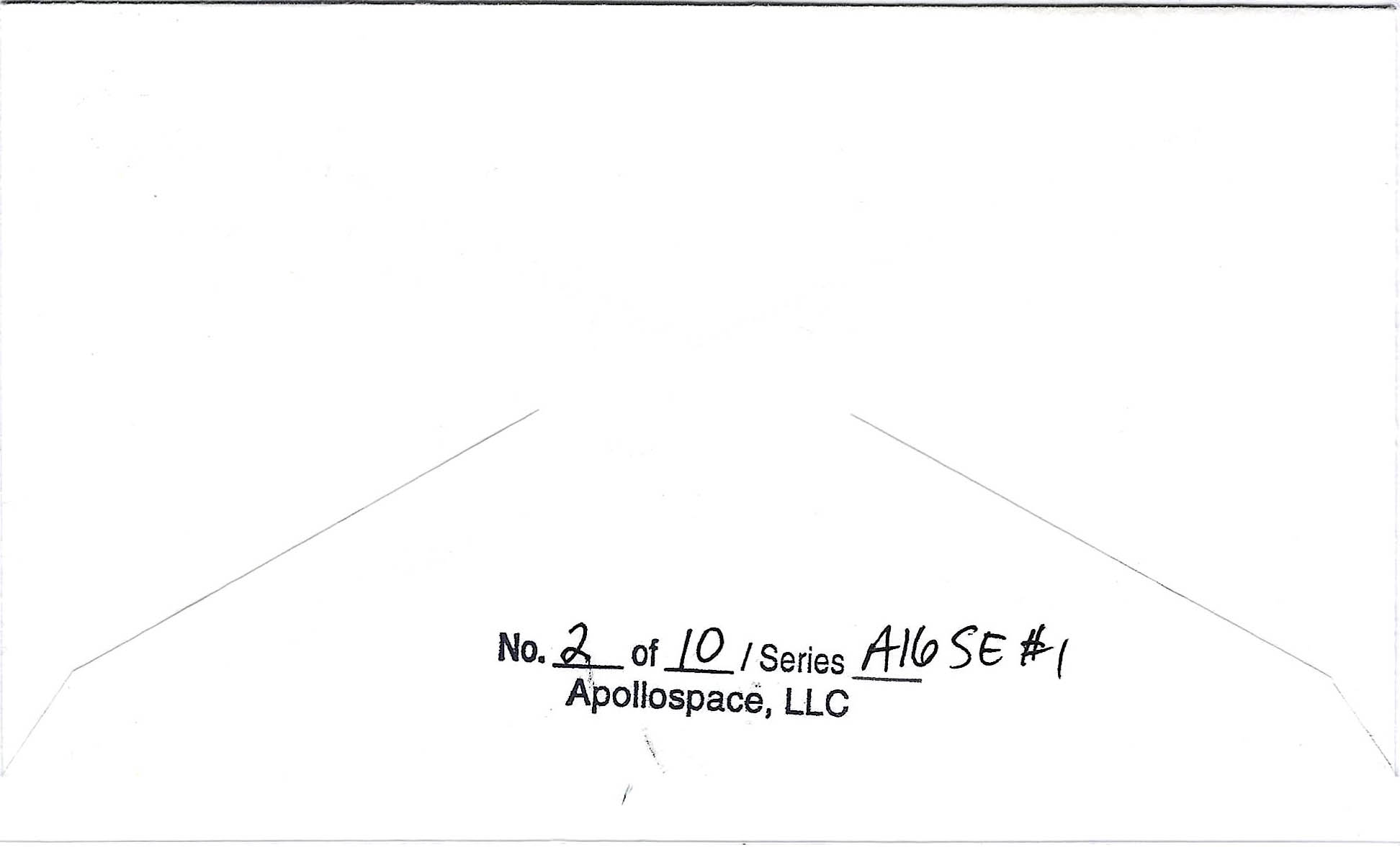 Apollo 16 Charlie Duke Signed Flown Kapton Foil Cover SE1 #2/10 - Image 2