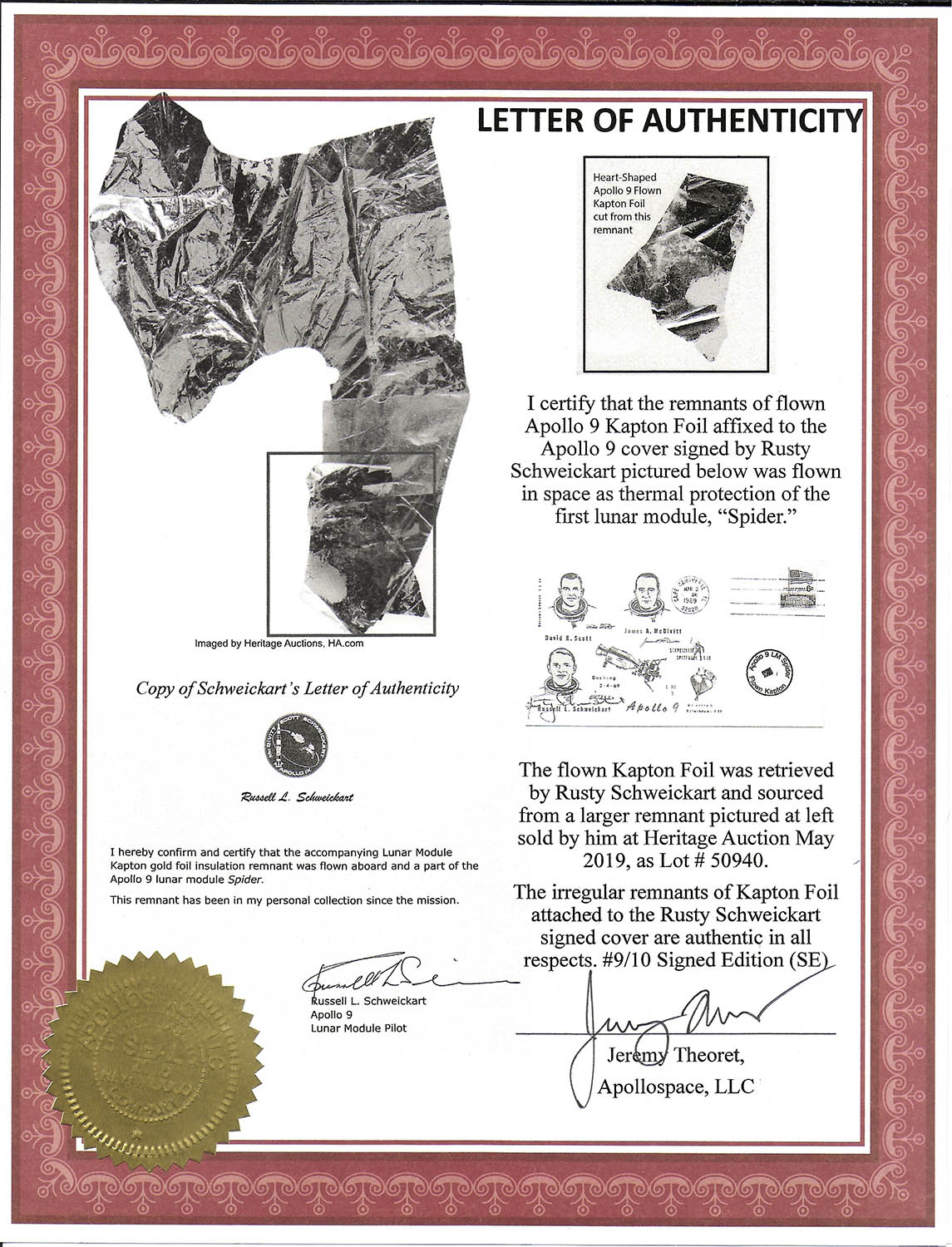 APOLLOSPACE Apollo 9 Rusty Schweickart Collection - Image 4