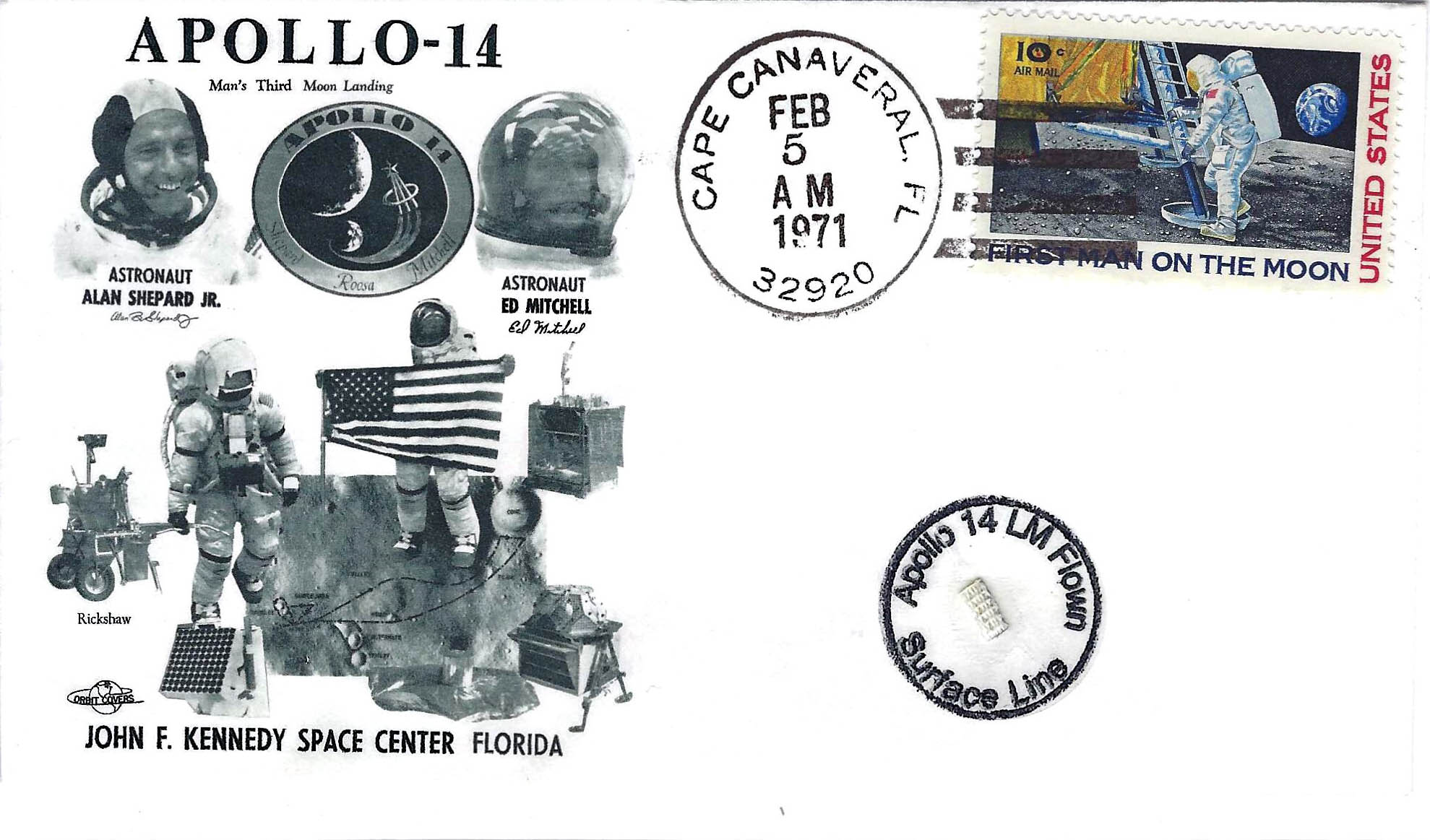 Apollo 14 Lunar Surface Flown Lunar Surface Safety Line Covers